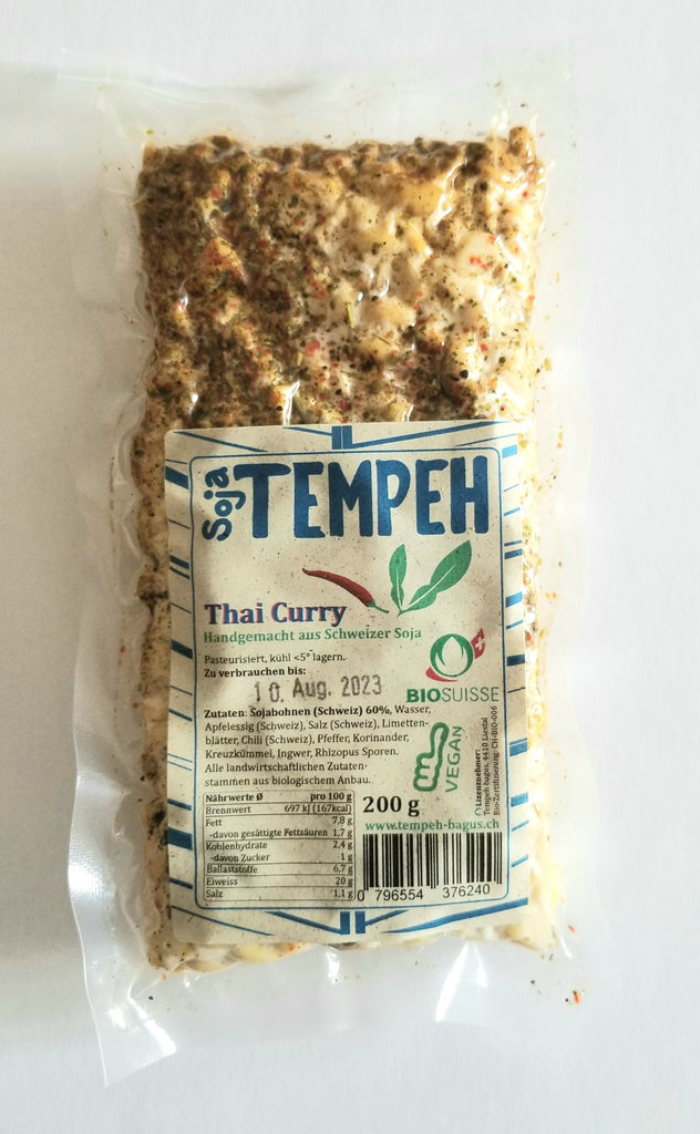 Soja Tempeh Thai Curry pasteurisiert (Bio-CH) ⭐ Lieferung nur freitags ⭐ Bestellschluss Montagmittag
