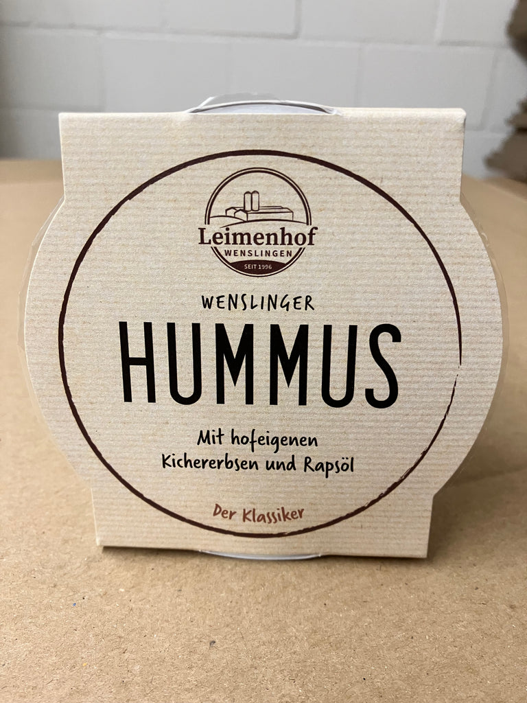 Hummus aus Kicherebsen und Rapsöl -Nätürlich aus der Region